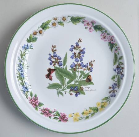 Worcester Herbs (Green Trim) Round Tray