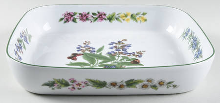 Worcester Herbs (Green Trim) Square Buffet Dish