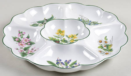 Worcester Herbs (Green Trim) 1-Piece Crudite