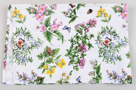 Worcester Herbs (Green Trim) Tea Towel