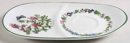 Worcester Herbs (Green Trim) Snack Plate