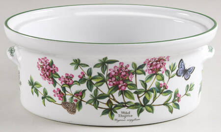 Worcester Herbs (Green Trim) 2 Quart Oval Casserole No Lid
