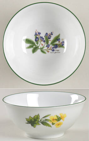 Worcester Herbs (Green Trim) Rice Bowl