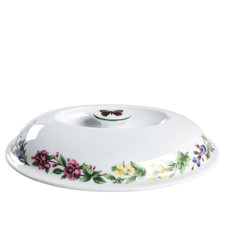 Worcester Herbs (Green Trim) Lid for 2 Quart Oval Covered Casserole