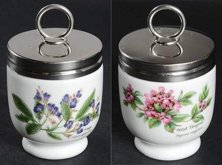 Worcester Herbs (Green Trim) Egg Coddler & Lid