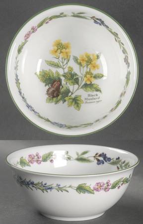 Worcester Herbs (Green Trim) 6" Round Deep Bowl