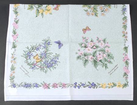 Worcester Herbs (Green Trim) Tea Towel