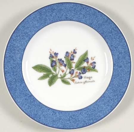 Worcester Herbs (Green Trim) Accent Bread & Butter Plate