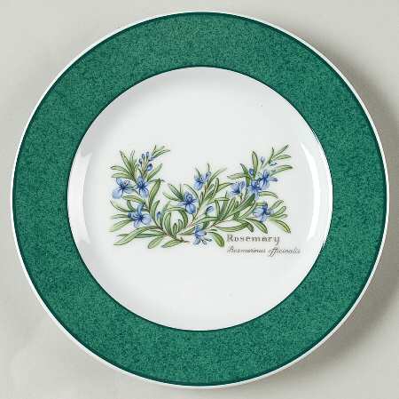 Worcester Herbs (Green Trim) Accent Bread & Butter Plate