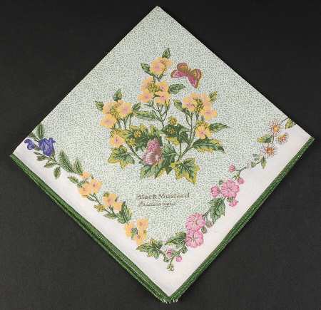 Worcester Herbs (Green Trim) Cloth Napkin