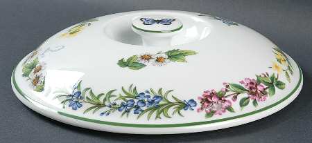 Worcester Herbs (Green Trim) Lid for 2.5 Qt Round Casserole