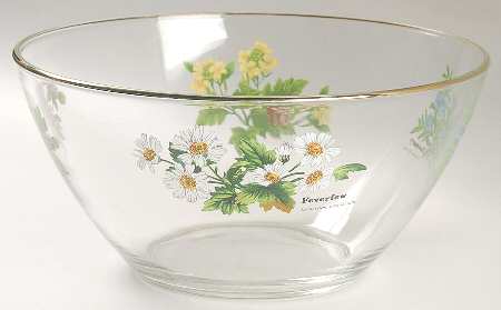 Worcester Herbs (Green Trim) 9" Glassware Salad Bowl