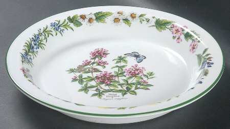 Worcester Herbs (Green Trim) Pie Serving Plate