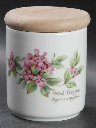 Worcester Herbs (Green Trim) Herb Jar & Lid