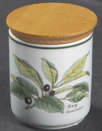 Worcester Herbs (Green Trim) Herb Jar & Lid