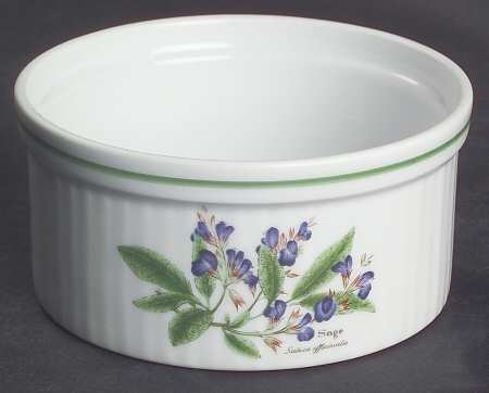 Worcester Herbs (Green Trim) Individual Souffle