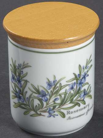 Worcester Herbs (Green Trim) Herb Jar & Lid