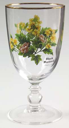 Worcester Herbs (Green Trim) 14 Oz Glassware Goblet