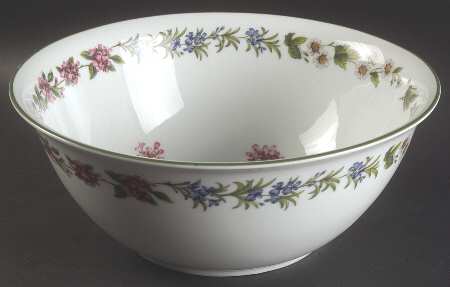 Worcester Herbs (Green Trim) 11" Large Salad Serving Bowl