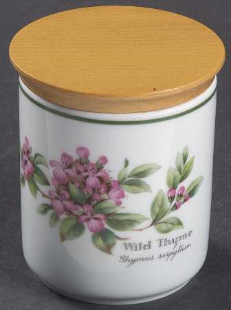 Worcester Herbs (Green Trim) Herb Jar & Lid