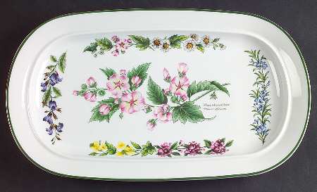 Worcester Herbs (Green Trim) Large Sandwich Tray