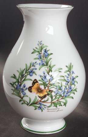 Worcester Herbs (Green Trim) 10" Vase