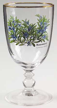 Worcester Herbs (Green Trim) 14 Oz Glassware Goblet