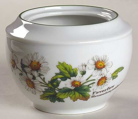 Worcester Herbs (Green Trim) Sugar Bowl No Lid