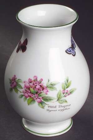 Worcester Herbs (Green Trim) 6" Vase
