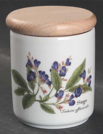 Worcester Herbs (Green Trim) Herb Jar & Lid