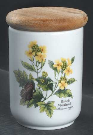 Worcester Herbs (Green Trim) 5" Storage Jar & Lid