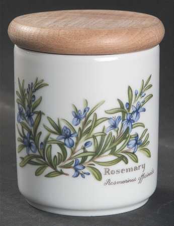 Worcester Herbs (Green Trim) Herb Jar & Lid