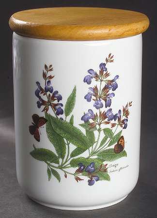 Worcester Herbs (Green Trim) 7" Storage Jar & Lid