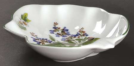 Worcester Herbs (Green Trim) 8" Leaf Dish