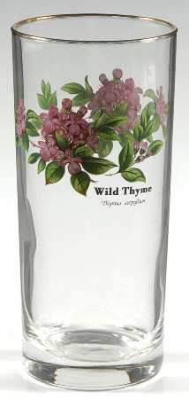 Worcester Herbs (Green Trim) 14 Oz Glassware Highball