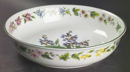 Worcester Herbs (Green Trim) 10" Large Salad Serving Bowl