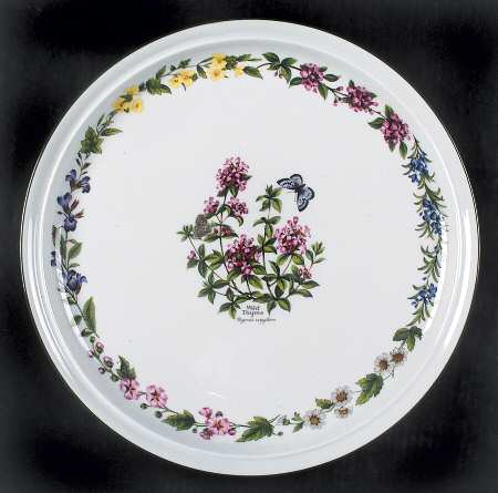 Worcester Herbs (Green Trim) Round Tray