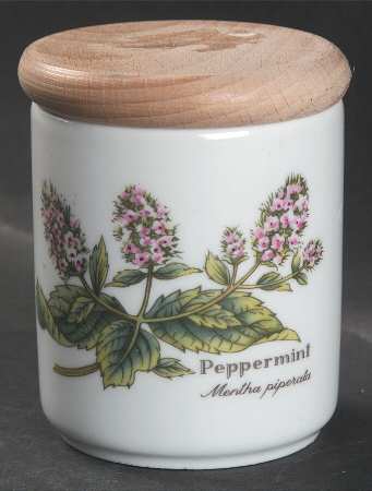 Worcester Herbs (Green Trim) Herb Jar & Lid