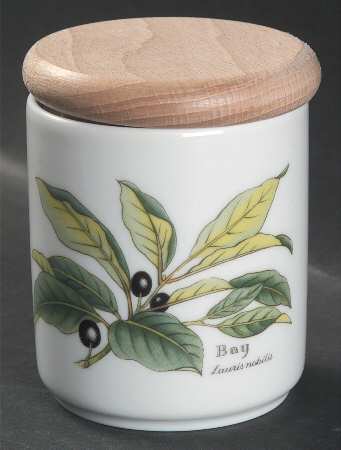 Worcester Herbs (Green Trim) Herb Jar & Lid