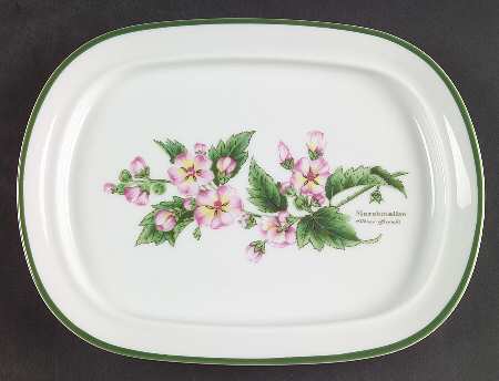 Worcester Herbs (Green Trim) Rectangular Butter No Lid