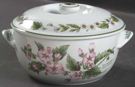 Worcester Herbs (Green Trim) 1.50 Pt Round Covered Casserole