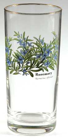 Worcester Herbs (Green Trim) 14 Oz Glassware Highball