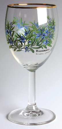 Worcester Herbs (Green Trim) 8 Oz Glassware Wine