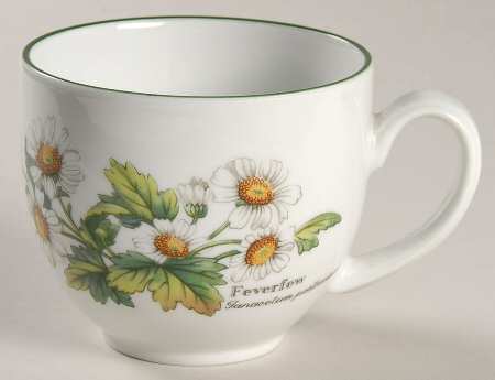 Worcester Herbs (Green Trim) Flat Cup