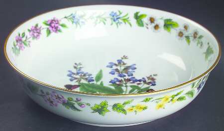 Worcester Herbs (Gold Trim) 10" Large Salad Serving Bowl