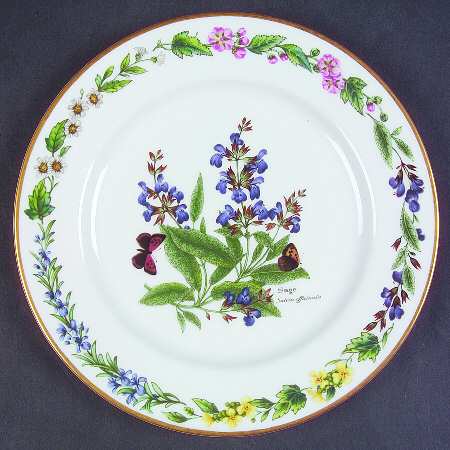 Worcester Herbs (Gold Trim) Salad Plate
