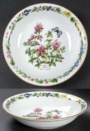 Worcester Herbs (Gold Trim) Coupe Soup Bowl