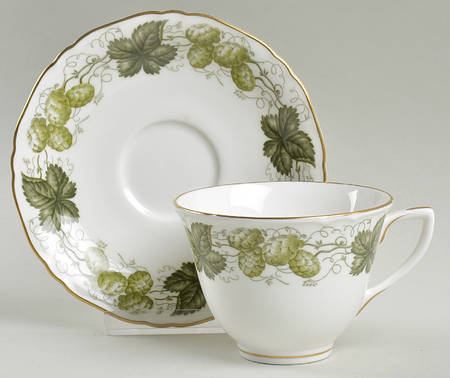 The Worcester Hop Flat Cup & Saucer Set
