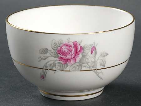 Worcester Rose (Dark Pink Rose) Open Sugar Bowl