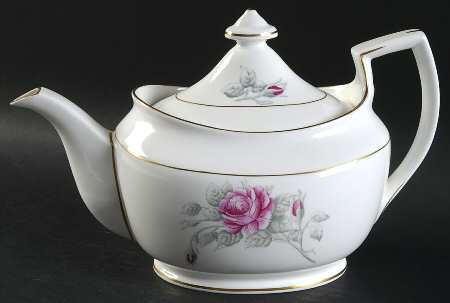 Worcester Rose (Dark Pink Rose) Teapot & Lid